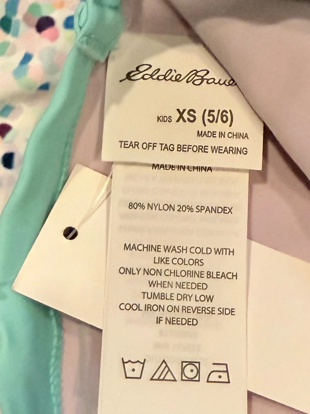 NWT Eddie Bauer girls Sea Spray Tankini Aster 2-Piece swimsuit set